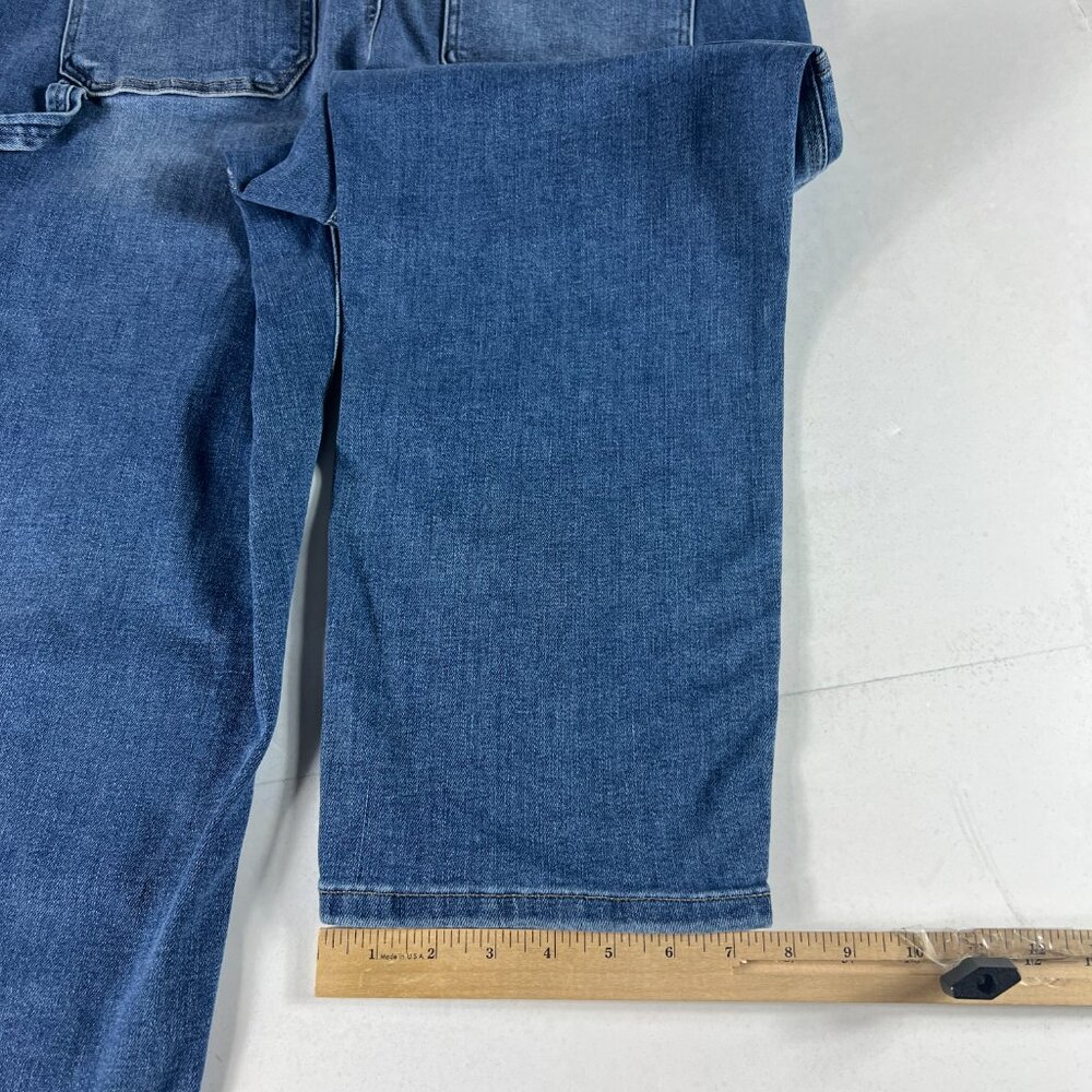 Edgely Jeans Womens Plus 40x25* High Rise Slim Straight Ankle Blue Denim Tag 20W - Picture 11 of 16